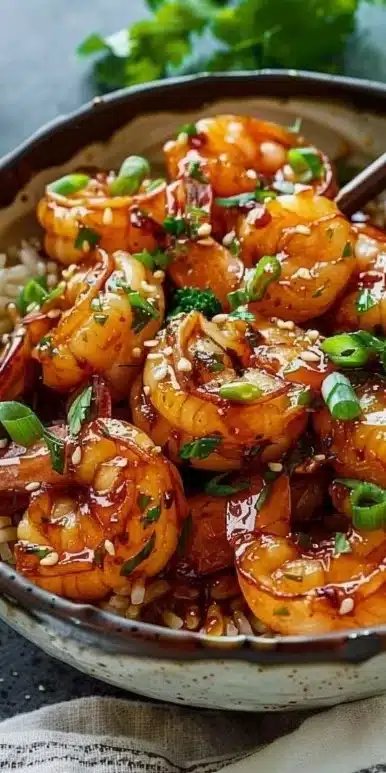 Irresistible Honey Garlic Shrimp Bowls