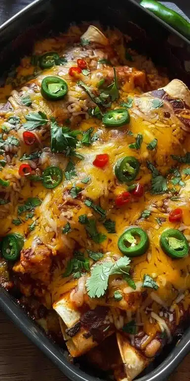 Jalapeño Popper Chicken Enchiladas
