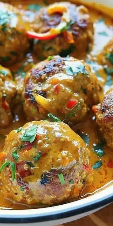 Jerk Meatballs in Coconut Curry for a Flavorful Delight