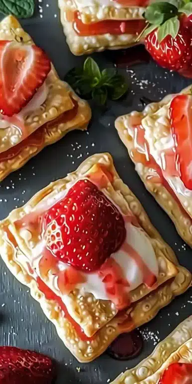 Mini Strawberry Vegan Pop Tarts