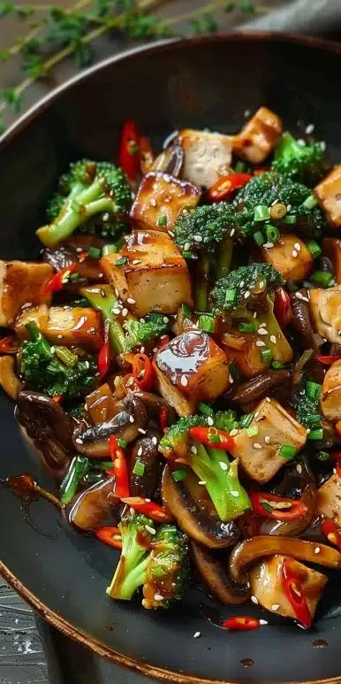 Mushroom and Tofu Stir-Fry