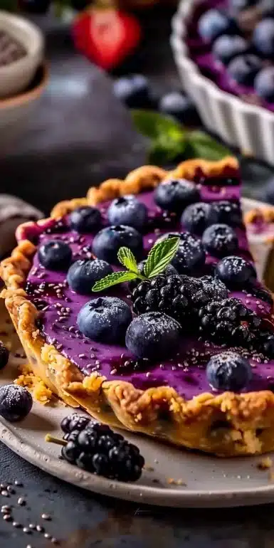 No-Bake Blueberry Chia Seed Pie