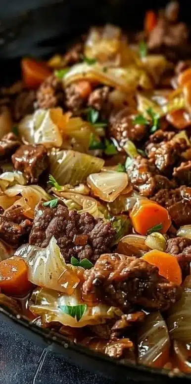 One-Pan Beef and Cabbage Delight