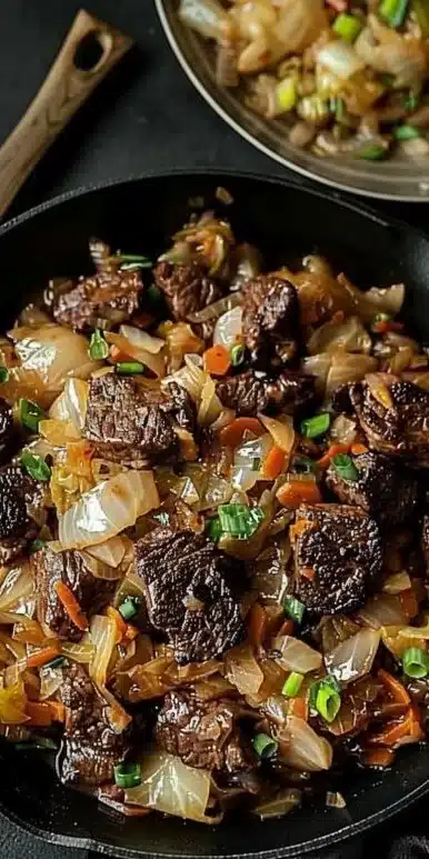One-Pan Beef and Cabbage Delight
