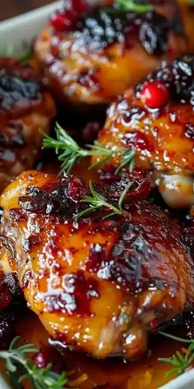 Orange Cranberry Chicken Thighs