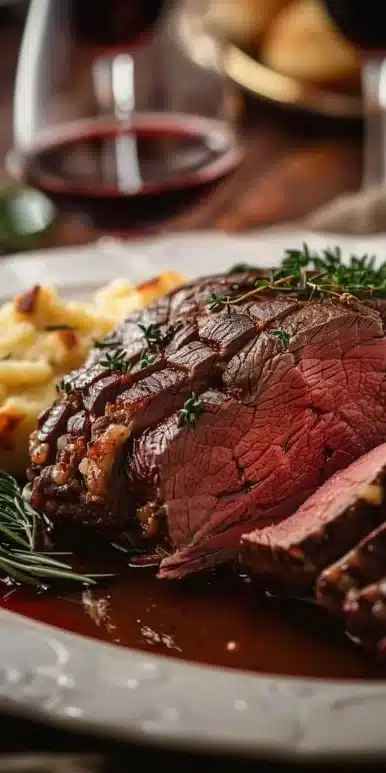 Roast Beef with Red Wine Gravy