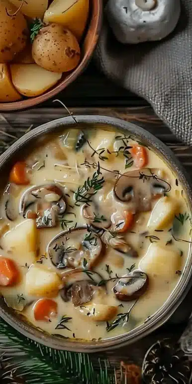 Russian Mushroom and Potato Soup