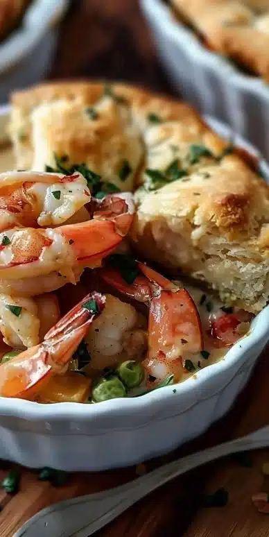 Shrimp Lobster Biscuit Pot Pie: A Cozy Comfort Delight