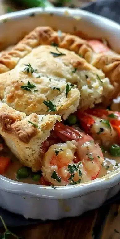 Shrimp Lobster Biscuit Pot Pie: A Cozy Comfort Delight