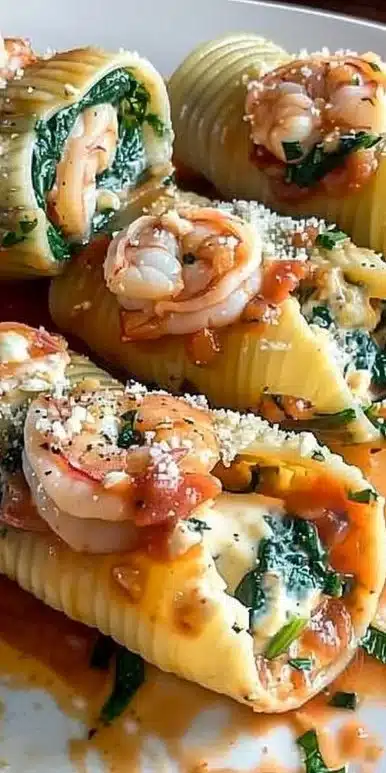 Shrimp Spinach Stuffed Pasta Rolls: 7 Irresistible Delights