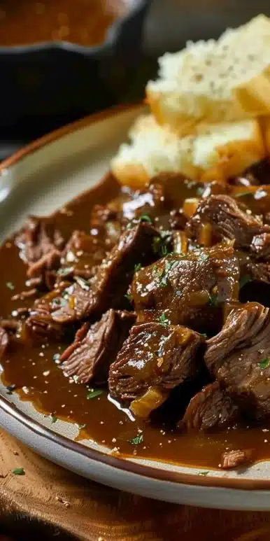 Slow-Cooked Beef with Gravy