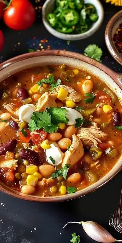 Spicy Cajun Twist on Classic White Chicken Chili Bliss