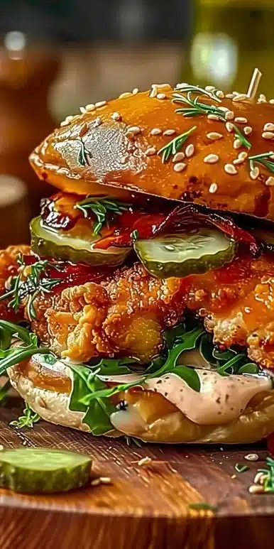 Spicy Chicken Sandwich with Creamy Homemade Sauce