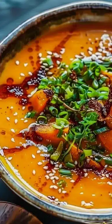 Spicy Miso Carrot Soup