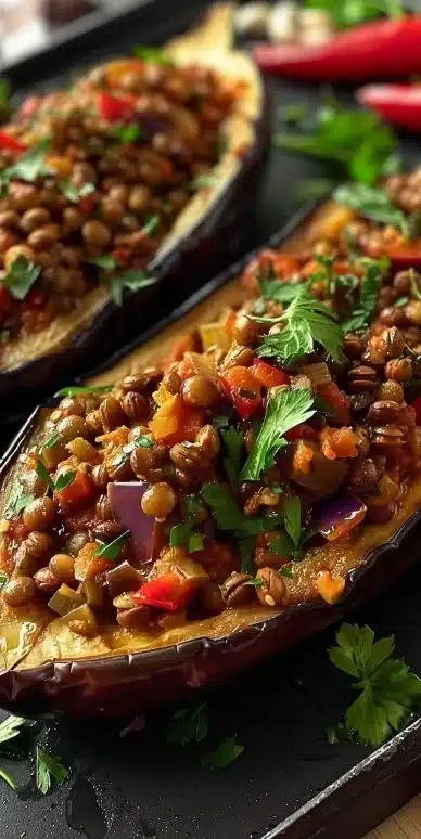 Stuffed Eggplant with Lentils: 7 Heartwarming Delights