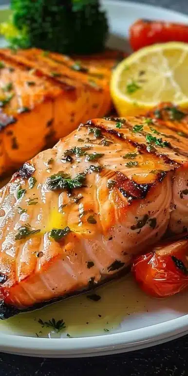 Texas Roadhouse salmon dish plated, highlighting fresh ingredients and flavors