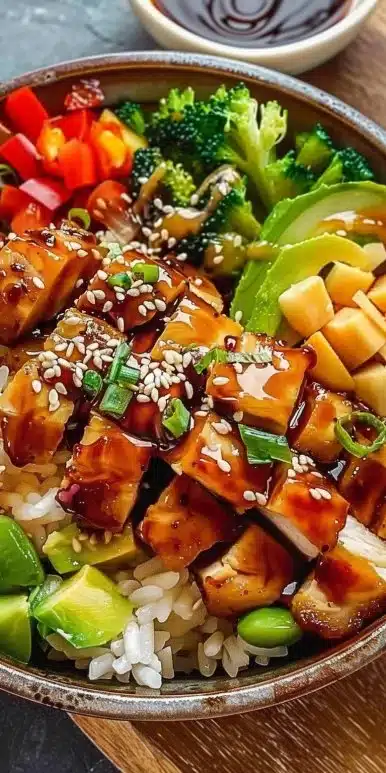 Tropical Teriyaki Chicken Rice Bowl