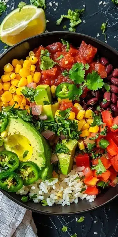 Vibrant Mexican Poke Bowl