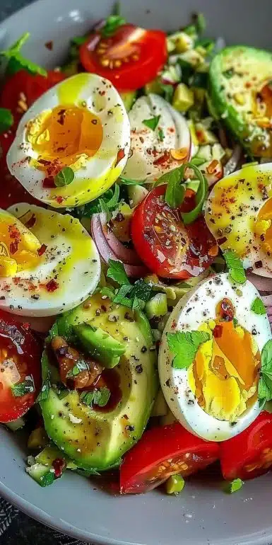 Workout Egg Avocado Salad