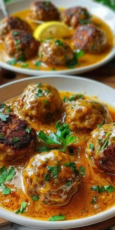 Zesty Greek Meatballs in Lemon Sauce