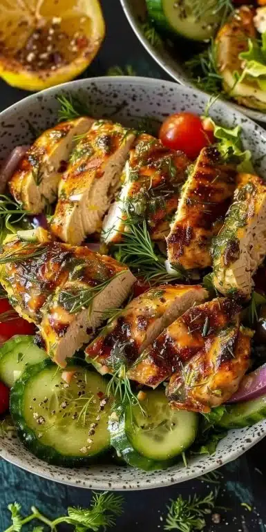 Zesty Lemon Dill Chicken Bowls