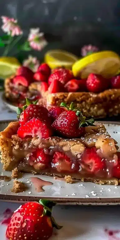 Zesty Strawberry Lemon Blondies